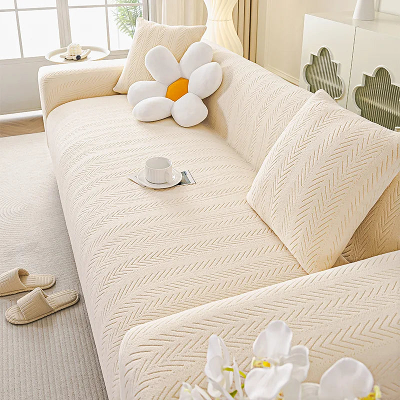 Cream-style Cat Scratch-resistant Elastic Sofa Cover Full Package All-season New Anti-slip Sofa Seat Cushion Sofa Covers